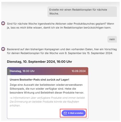 Automatisierte Redaktionsplan-Erstellung mit Hello E-Mail